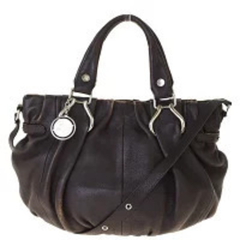 Celine Leather Handbag Brown